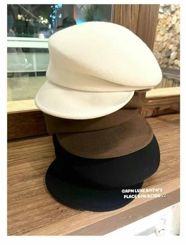 N840 斜摺報童帽