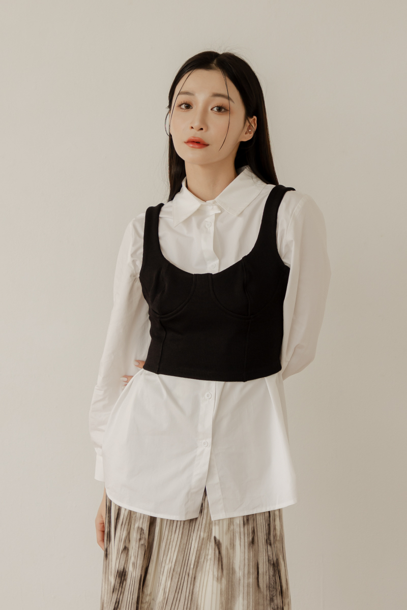 【官網限定】羅紋馬甲式短版背心