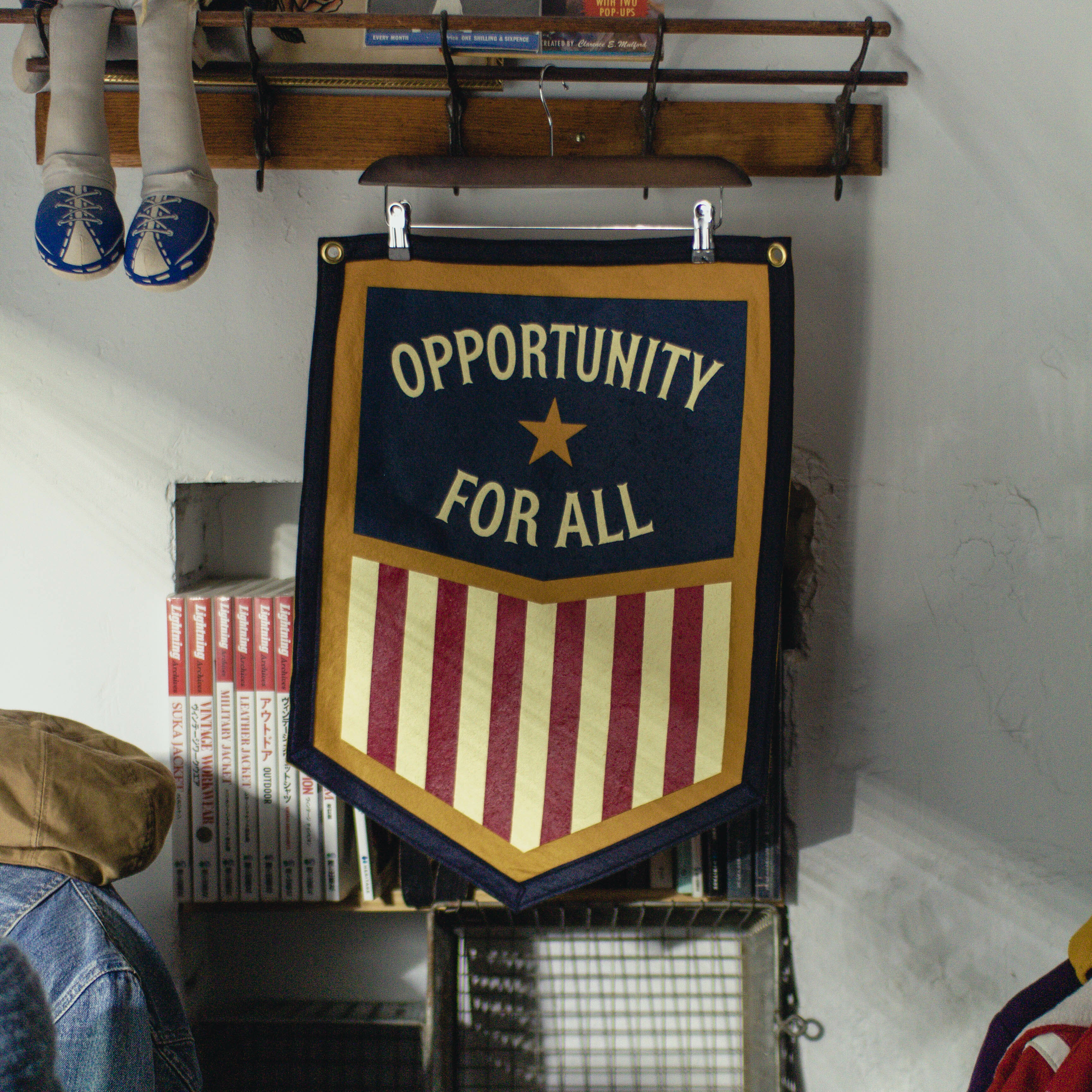 OXFORD PENNANT OPPORTUNITY FOR ALL CAMP FLAG