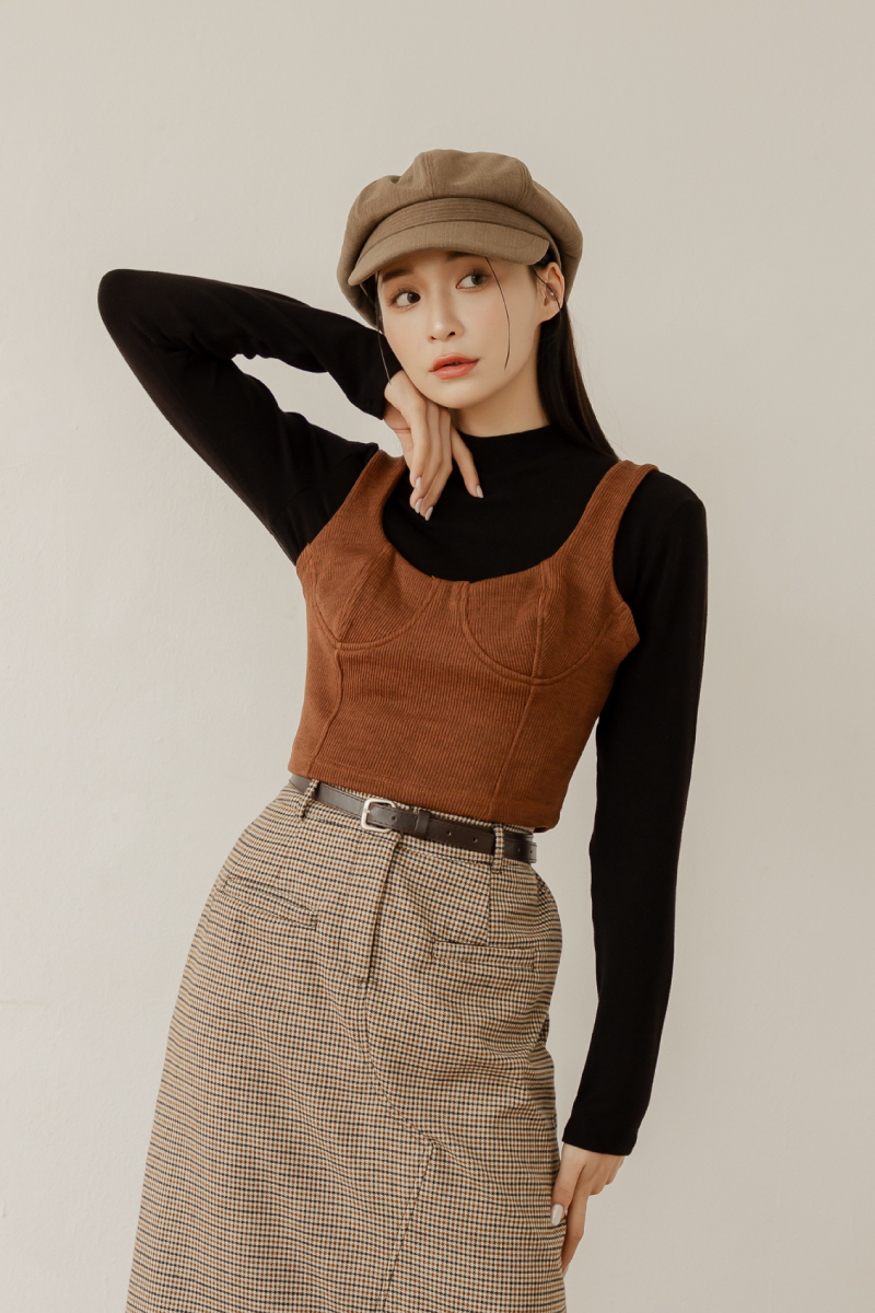 【官網限定】羅紋馬甲式短版背心