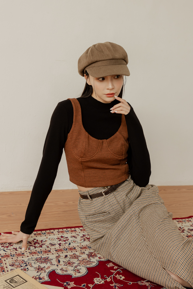 【官網限定】羅紋馬甲式短版背心