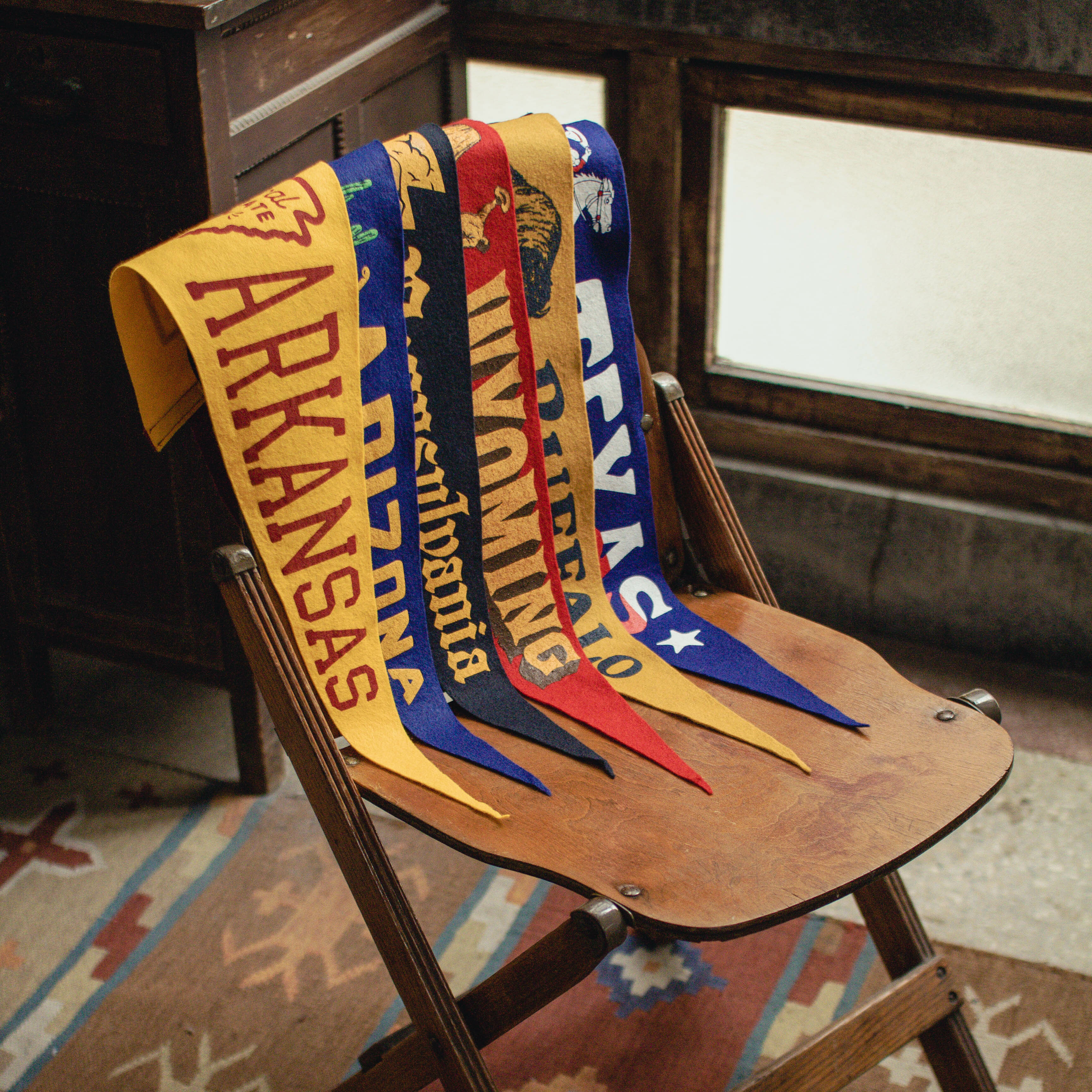 OXFORD PENNANT STATE CITY PENNANT 美國製 羊毛 城市 三角旗 掛旗