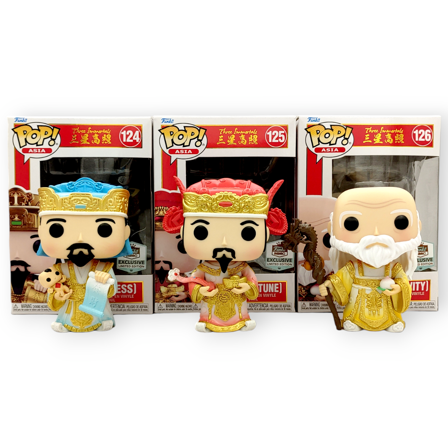 FUNKO POP<三星高照>福.祿.壽三星_會場特別色-No.124,125,126