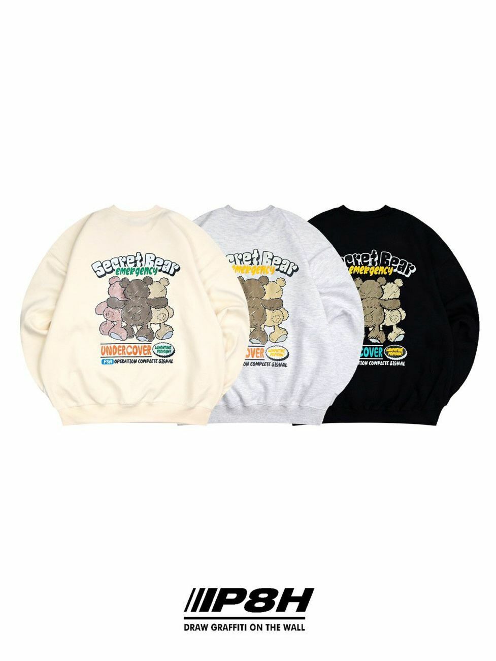 熊仔圖案英文字衛衣 PLUS82HIYA-060T