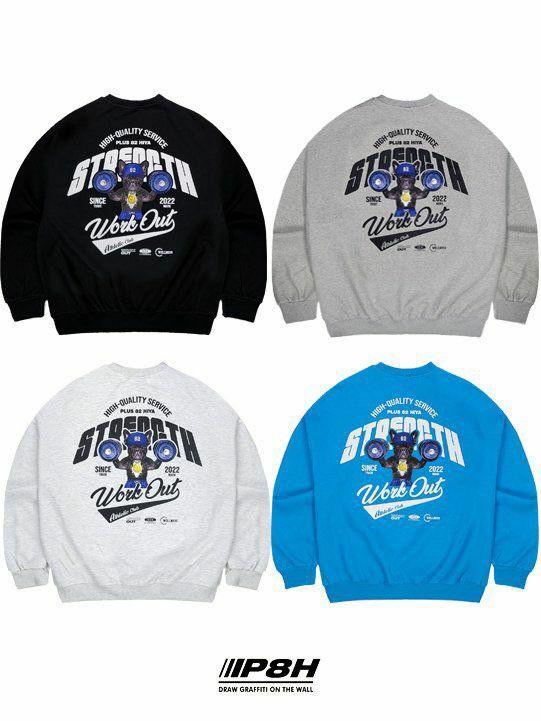 狗仔圖案英文字衛衣 PLUS82HIYA-063T