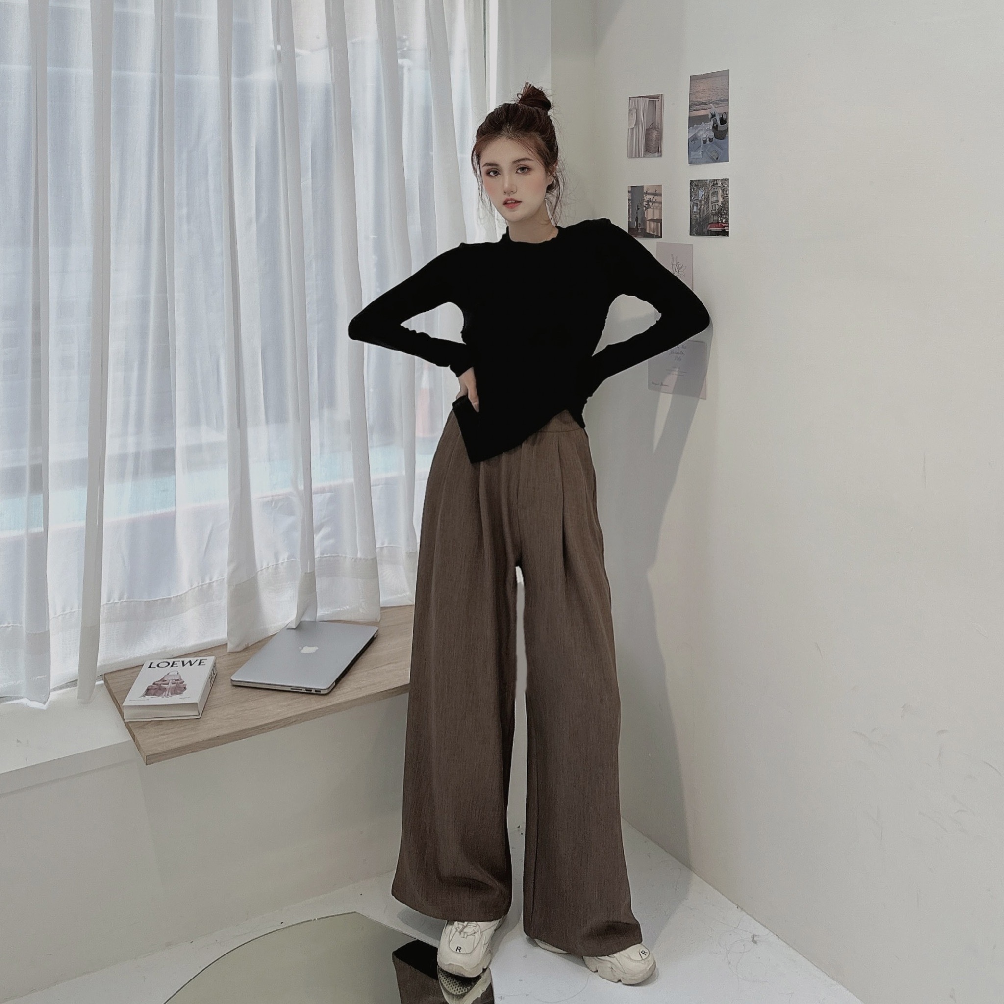 下擺斜切彈棉上衣/四色