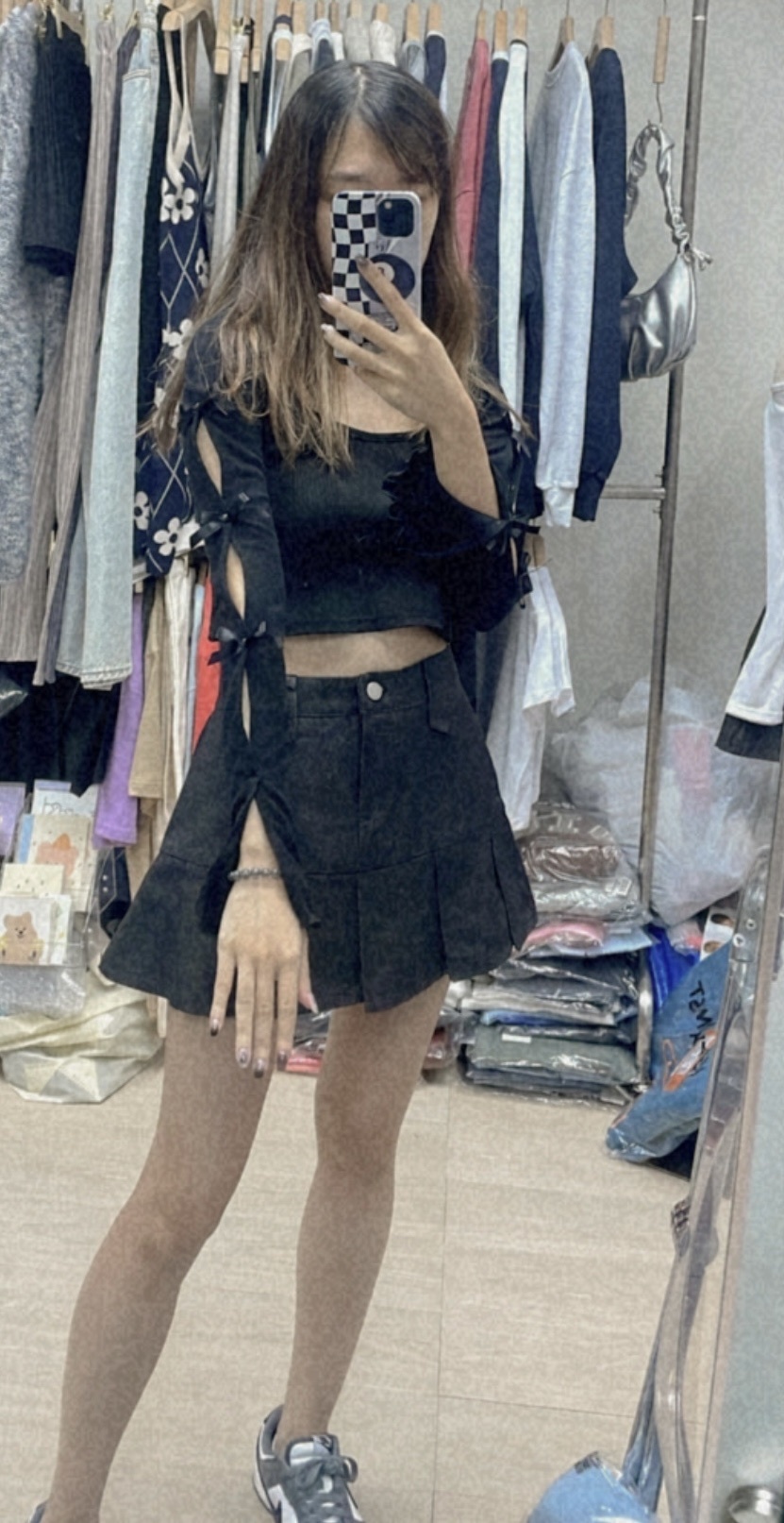 KR RIBBONS SLEEVES CARDIGAN (2 COLORS)