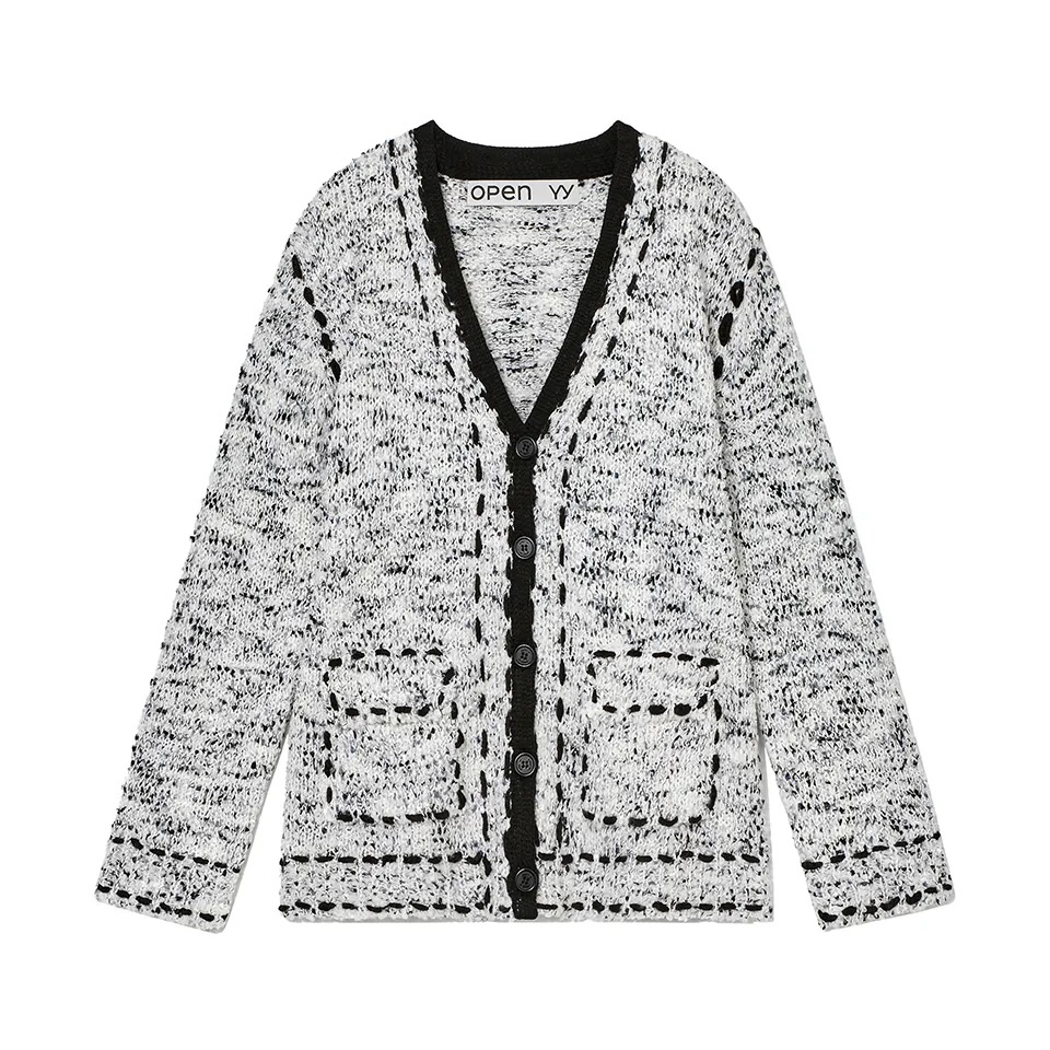 [OPEN YY] TWEED STITCH CARDIGAN