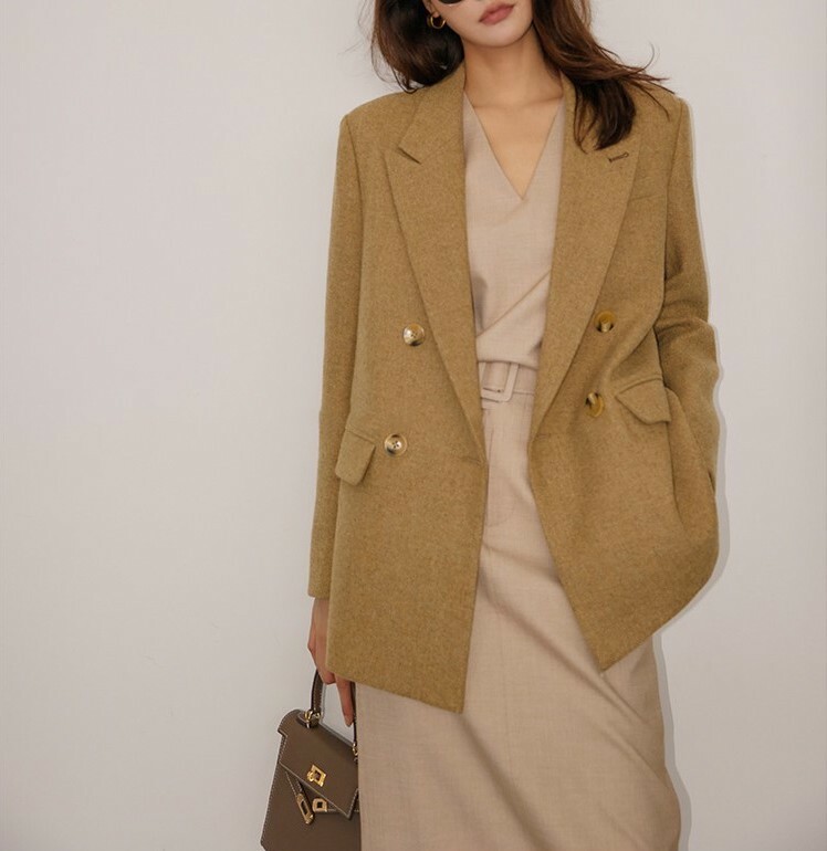 防皺面料V領襯衫+高腰裙(可單買)