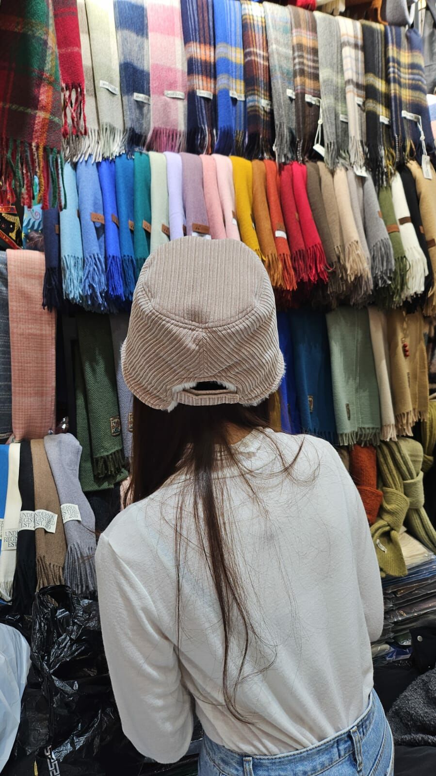 N849 麻花織紋毛毛雙面盆帽