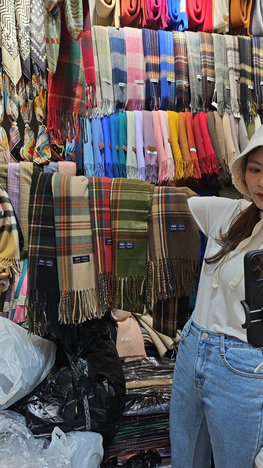 N806 重點色格紋頸巾