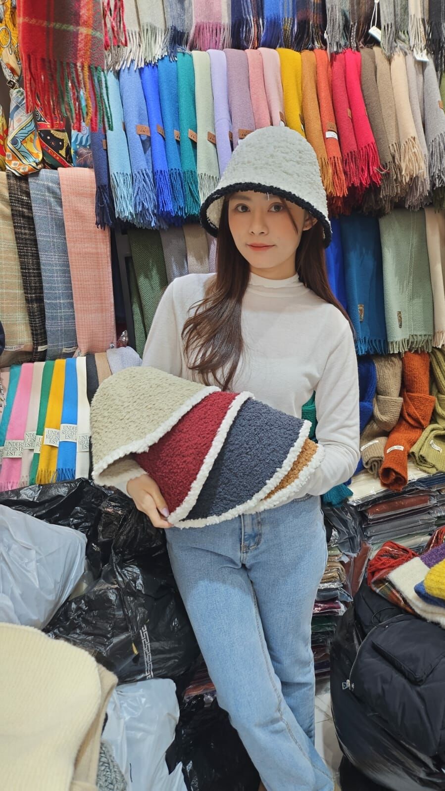 N853 拼邊線漁夫帽