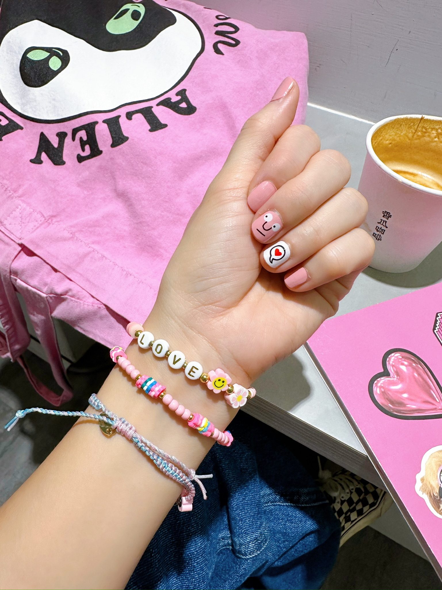 Feliz Charm ｜客製款/粉粉嫩嫩串珠手環 (兩款可選)