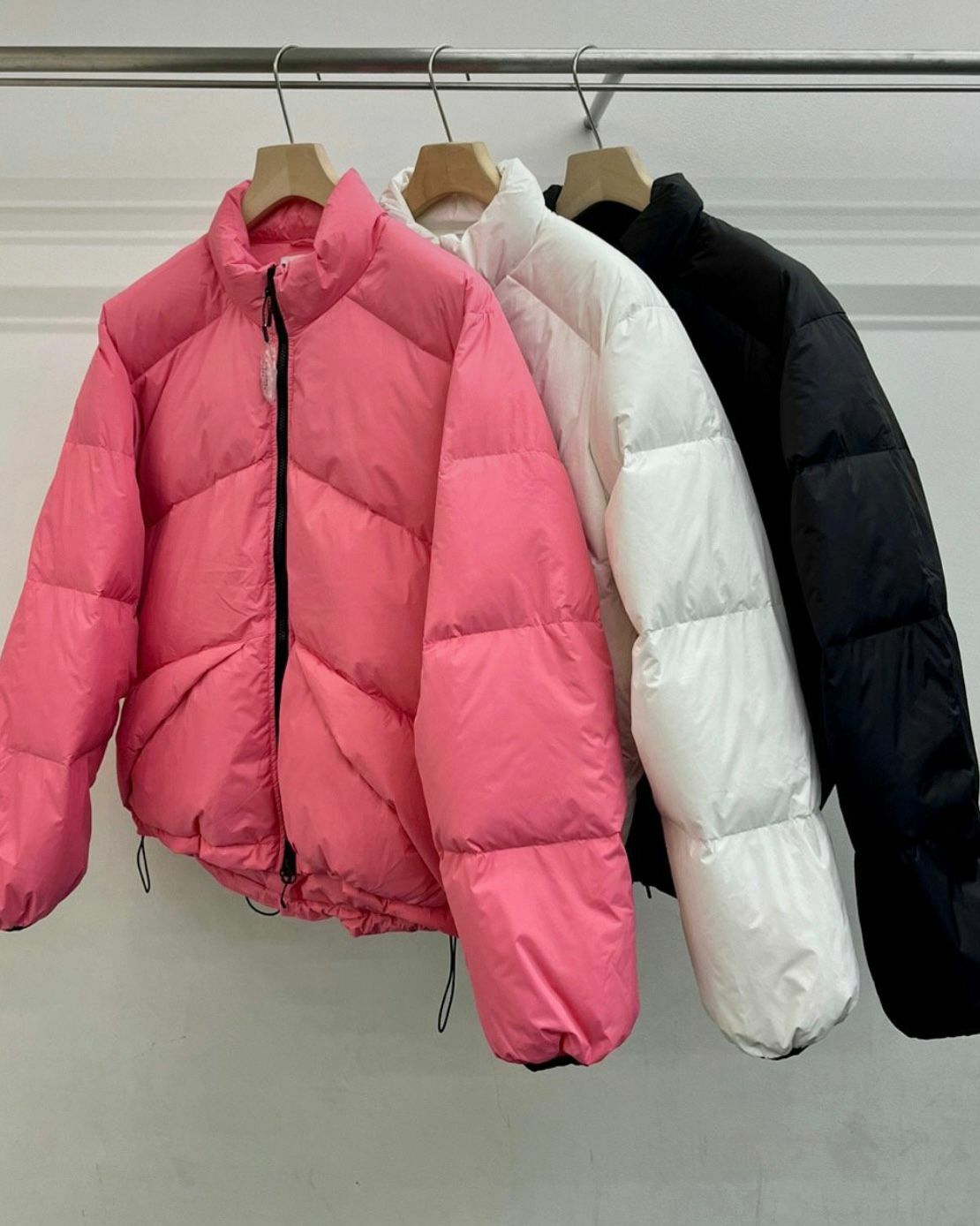 淨色企領拉鍊外套(羽絨) WELL DONE-001JK