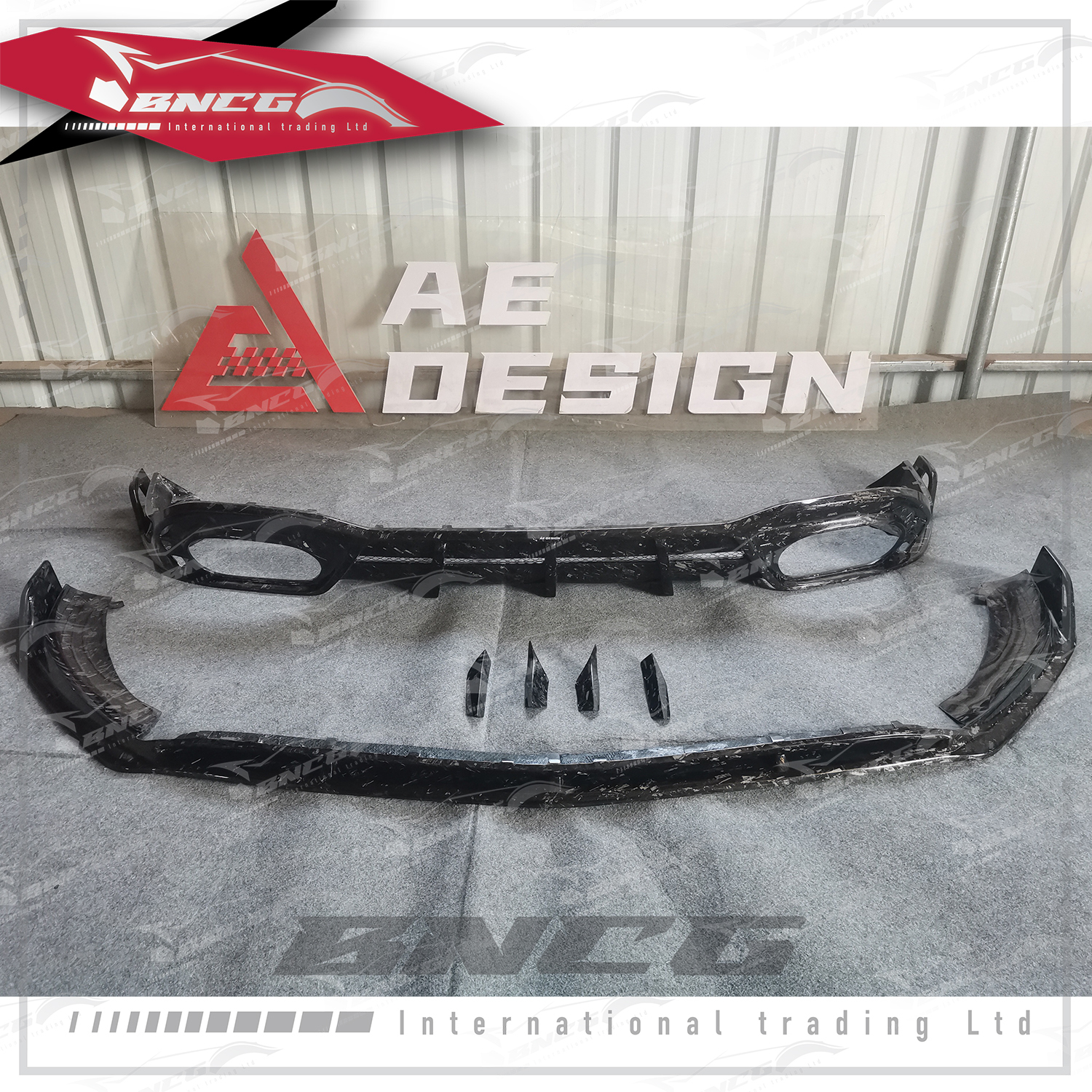 賓士 Benz A Class W177 四門版 改裝 碳纖維 空力套件 AE款 前下巴 風刀 後下巴 引擎蓋