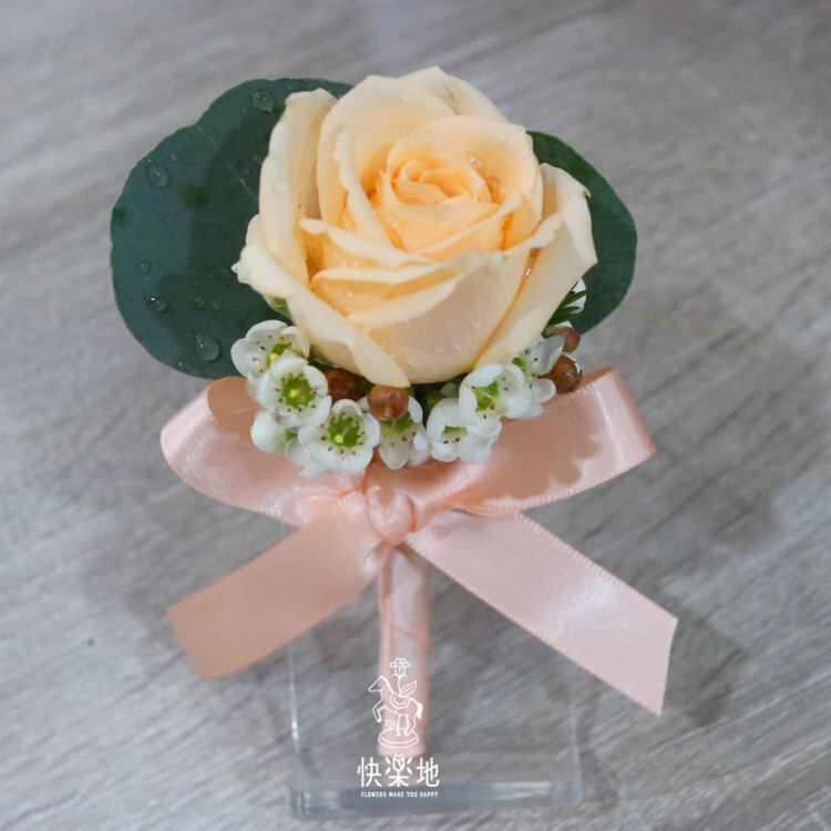 香色✵玫瑰花胸花  AF231209