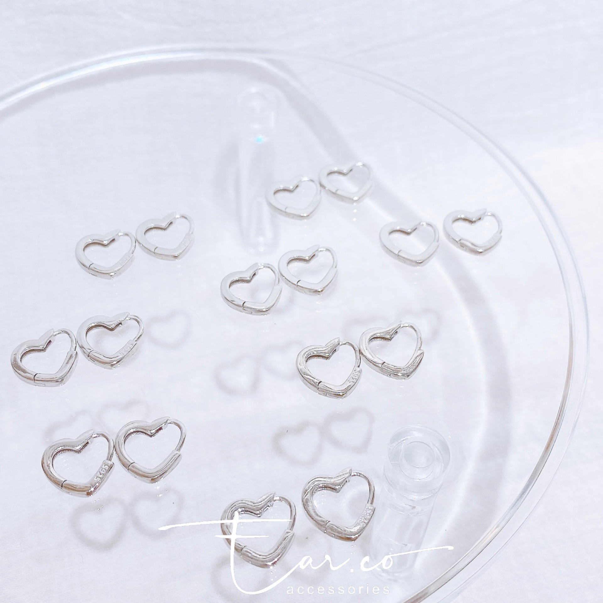 心形純銀小耳圈 [睡覺不用脫! ] #A597
