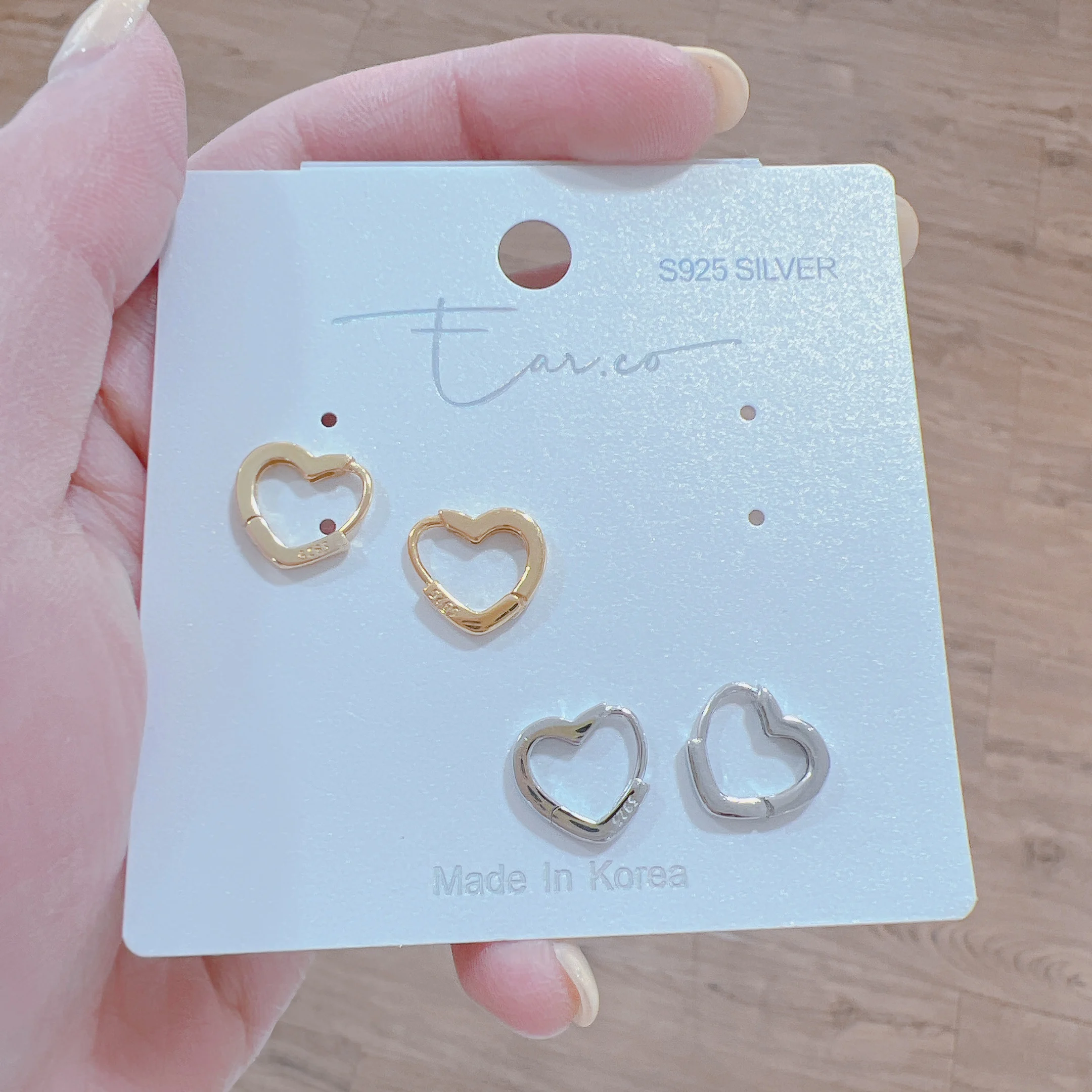 心形純銀小耳圈 [睡覺不用脫! ] #A597
