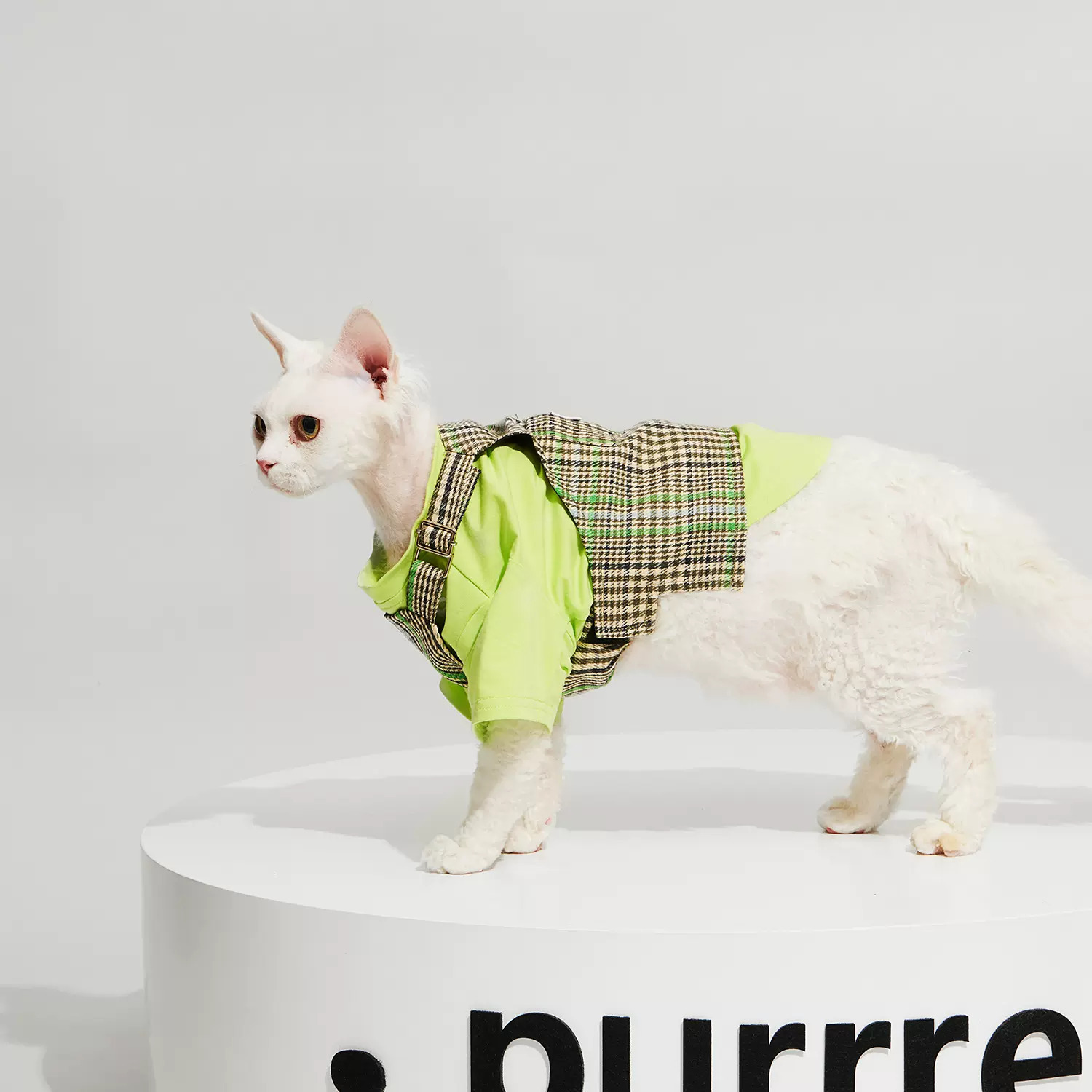 Purrre | 短款格紋吊帶背心