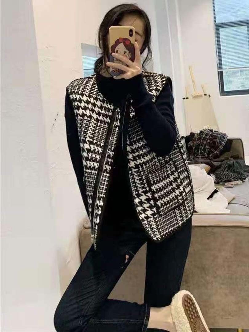 高級感秒上身千鳥格背心 ⚡ 搶手貨  ⚡