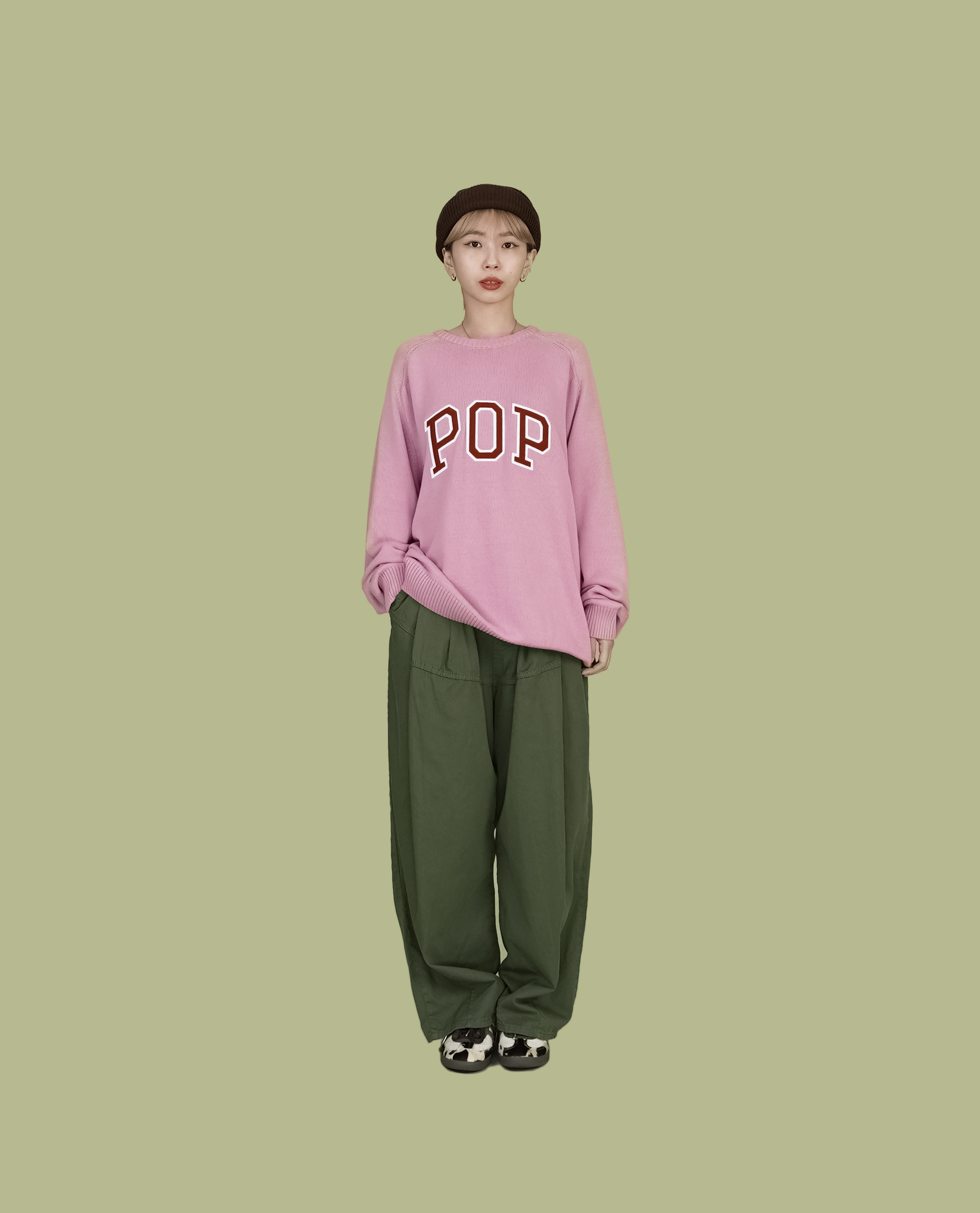 POP TRADING COMPANY Pop Arch Knitted Crewneck - 23FW