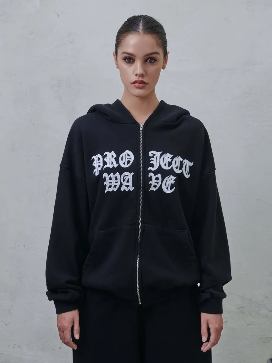 [PROJECT WAVE] GOTHIC HOOD ZIP-UP