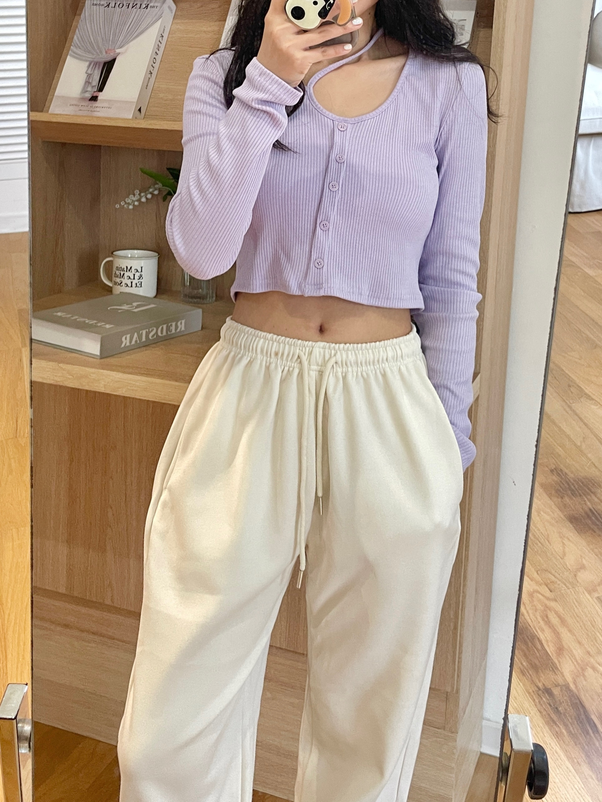 斜肩挖洞合身上衣