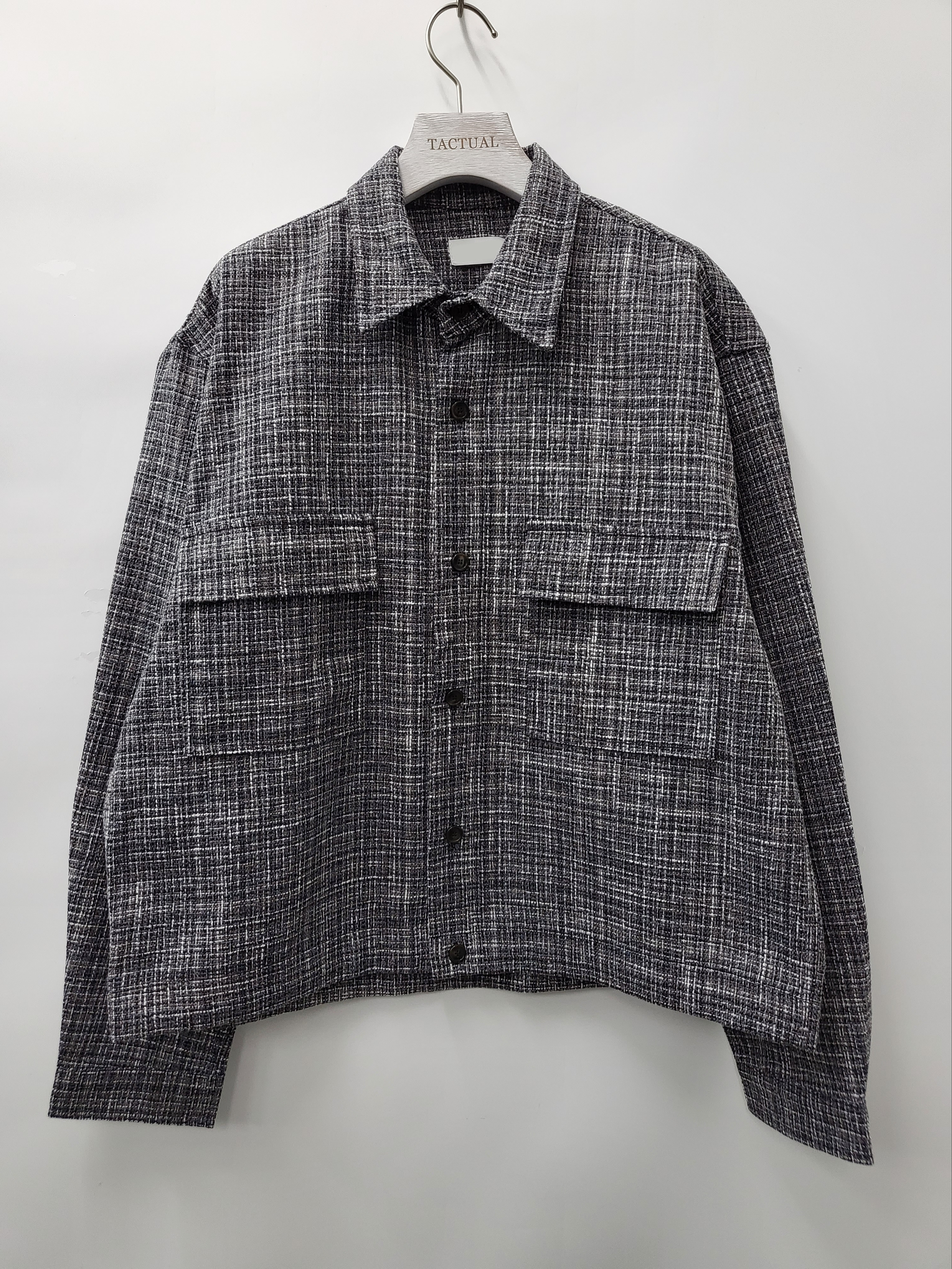 格紋可束腳長袖恤衫 JK2417