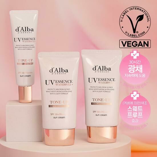 [30/11 - 31/01] d'Alba Waterfull Tone Up UV Essence Sun Cream SPF50+ PA++++ 50ml [Olive Young 2025 Award Double Planning Set]