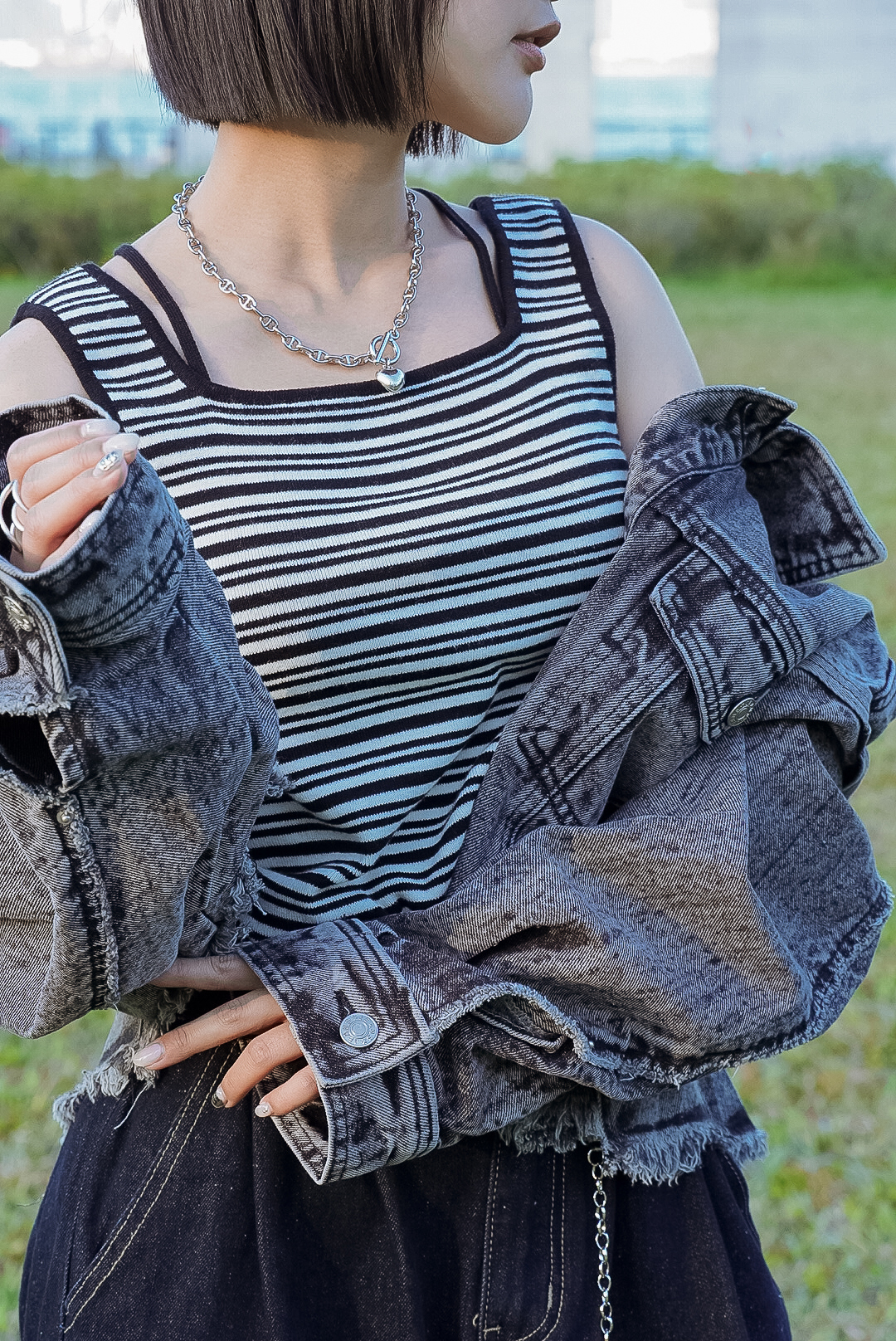 橫間大彈性厚實背心 - TT9949