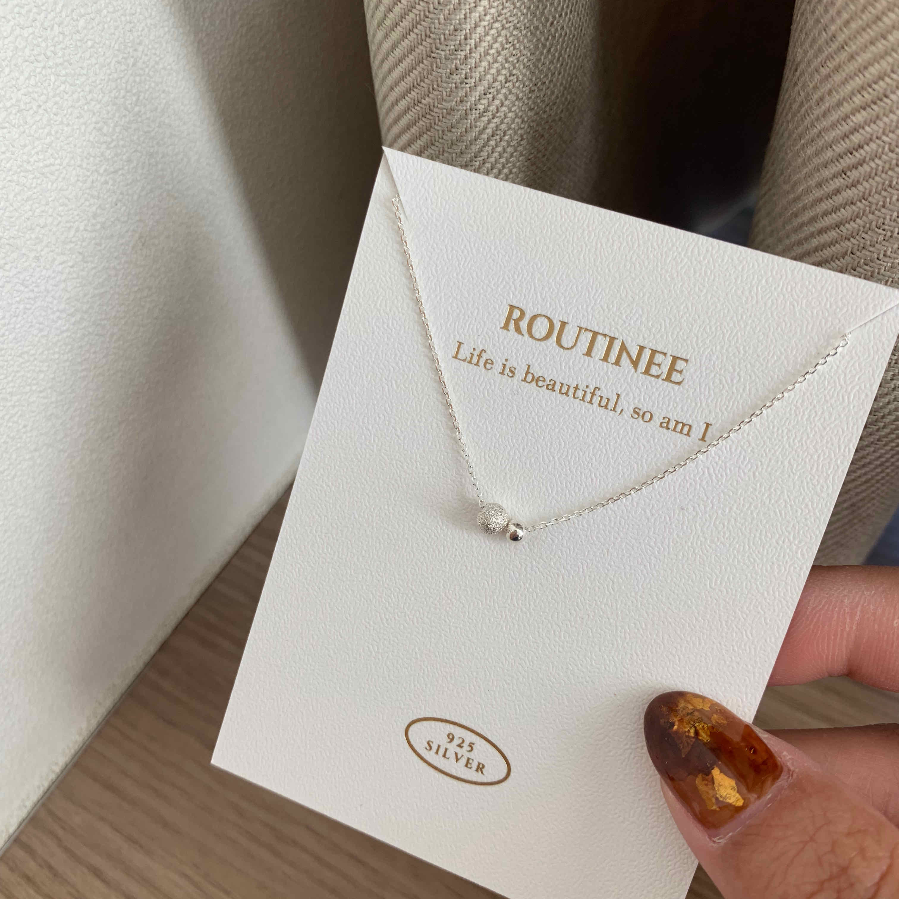 🇰🇷925 silver 冬日小雪球項鍊