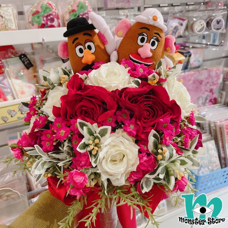 薯蛋頭先生太太公仔新娘花球