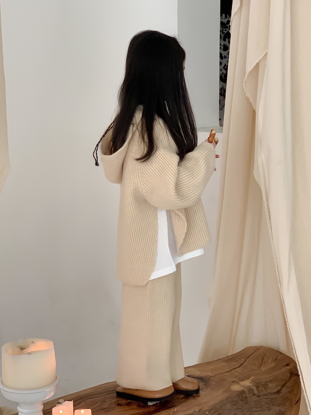 可麗露加厚毛線套裝