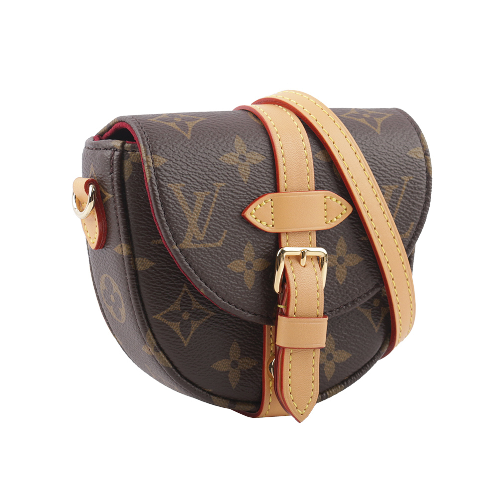 【Louis Vuitton / LV】Chantilly Monogram 帆布及牛皮馬鞍斜背包(Micro) M46643