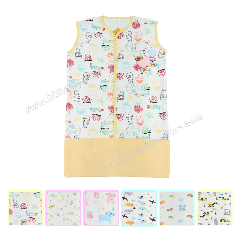 Koma Land: 嬰兒印花夾絲大背心長袍連睡袋 BE4002