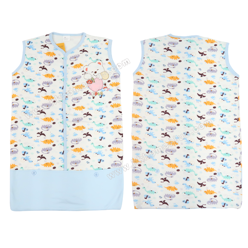 Koma Land: 嬰兒印花夾絲大背心長袍連睡袋 BE4002