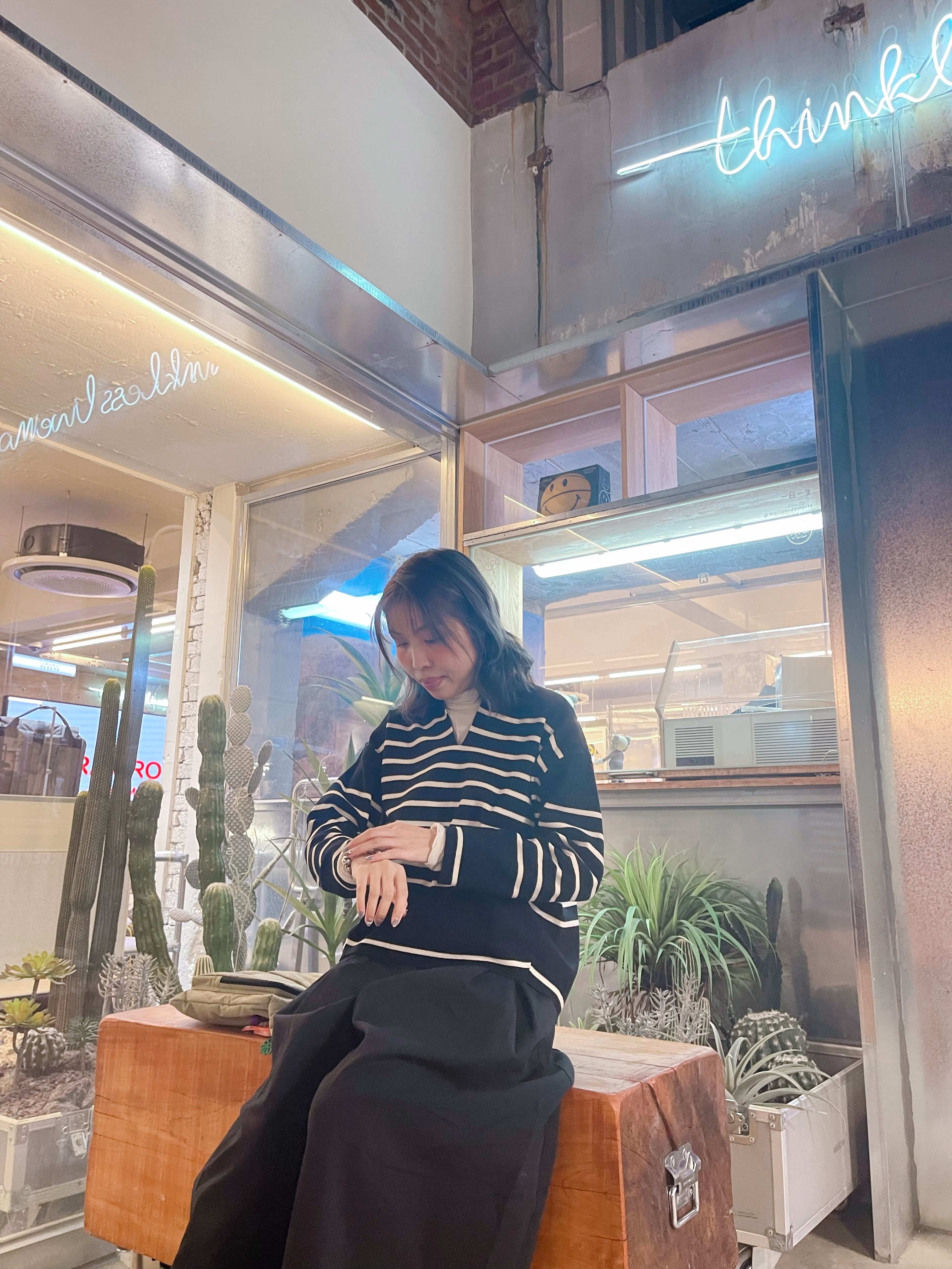 Wa126/韓國開開領滑橫間Top/48/44/24