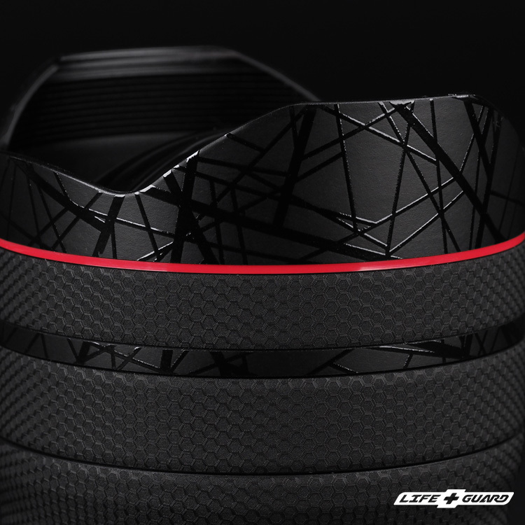 交織黑貼膜質感特寫，LIFE+GUARD 設計風格