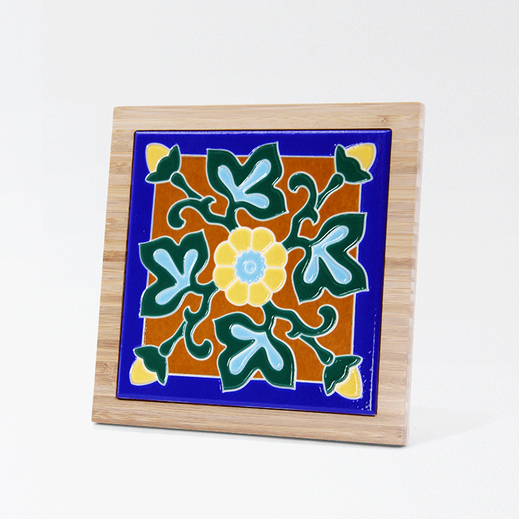 臺灣花磚竹鍋墊｜永恆花磚