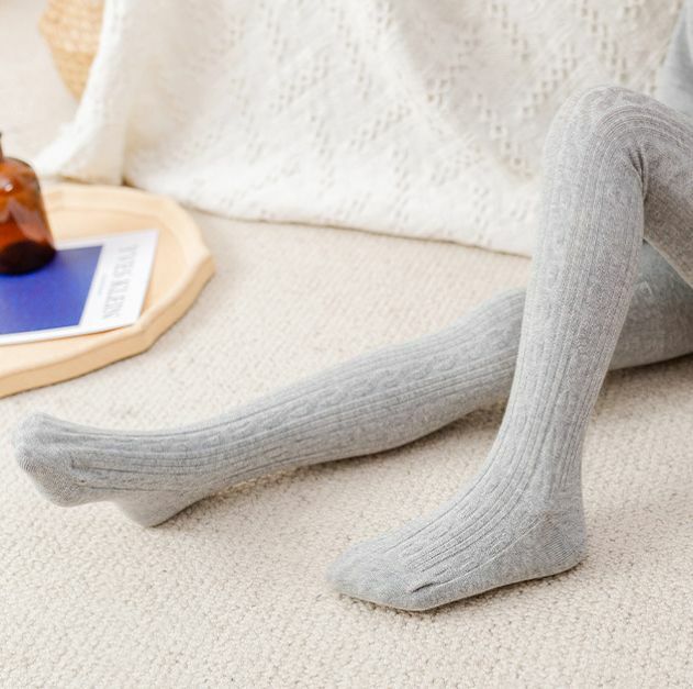 K42GY_A12_C: 灰色麻花紋襪褲(pre-order)