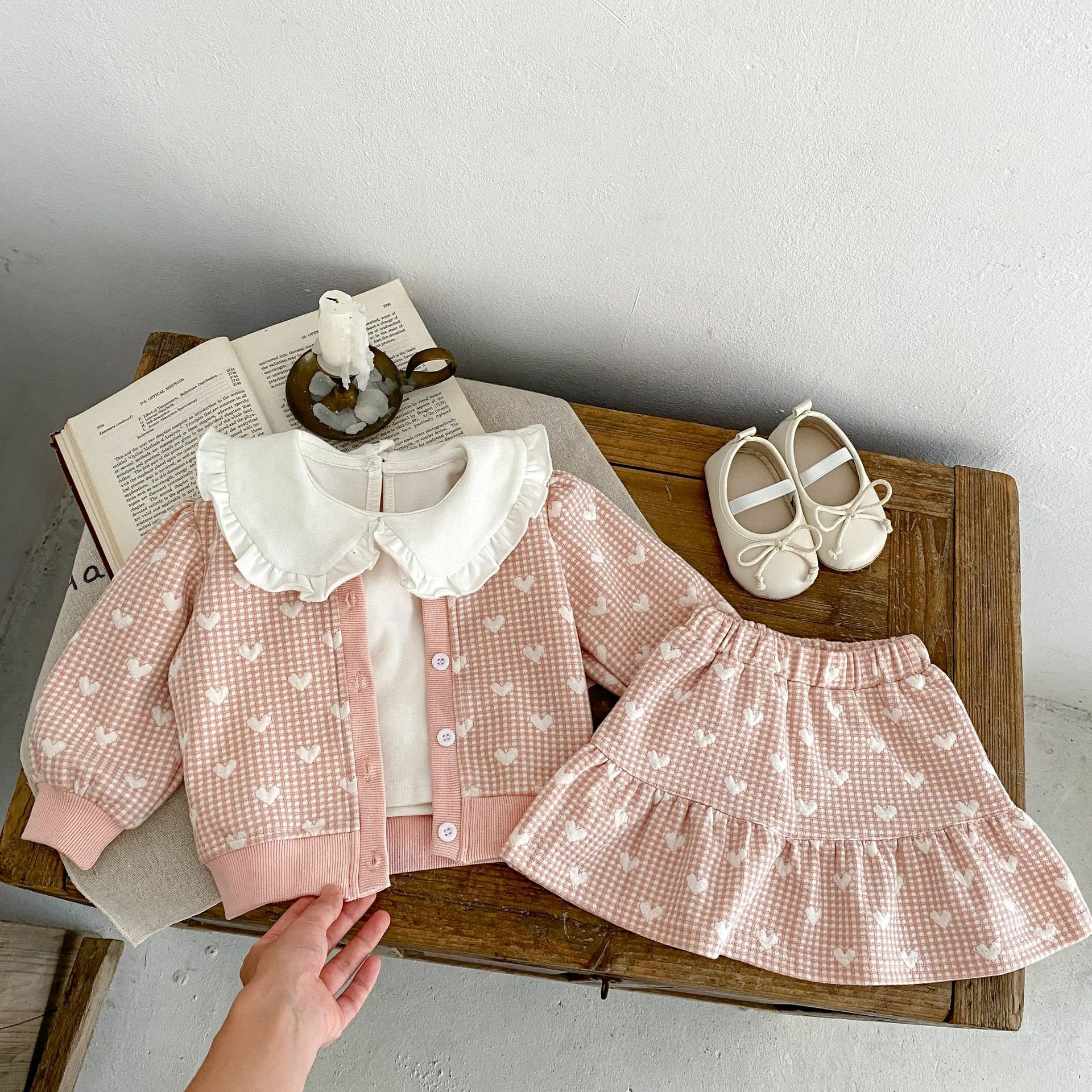 L63PK_A12_C: 粉色小甜心半截裙套裝(pre-order)