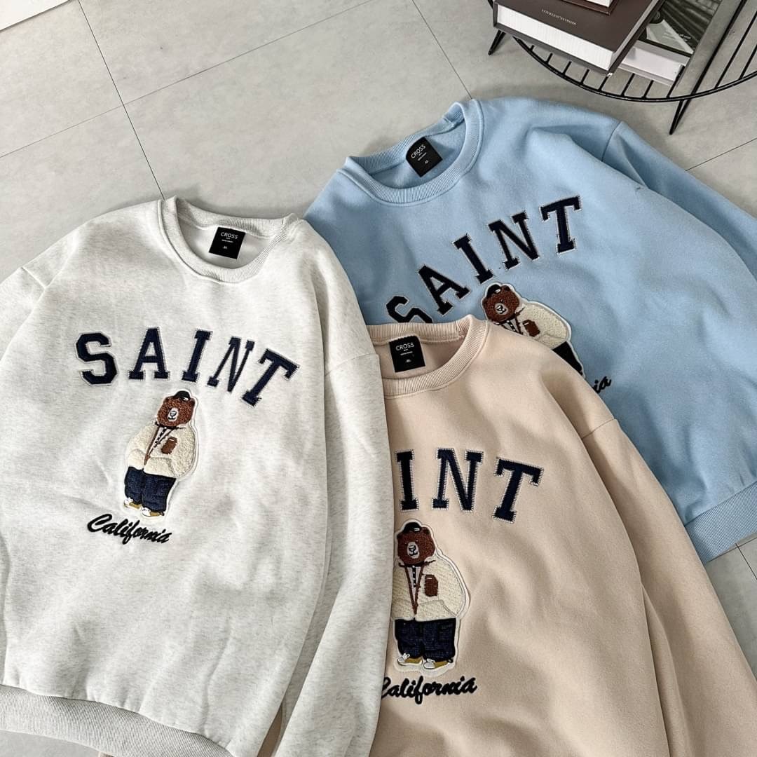 自訂款 SAINT刺繡小熊大學TEE im98146