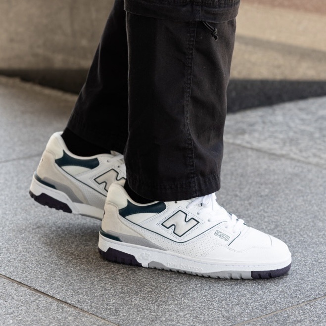 New Balance 550 薄荷綠/米白灰紫 麂皮 板鞋 復古休閒鞋