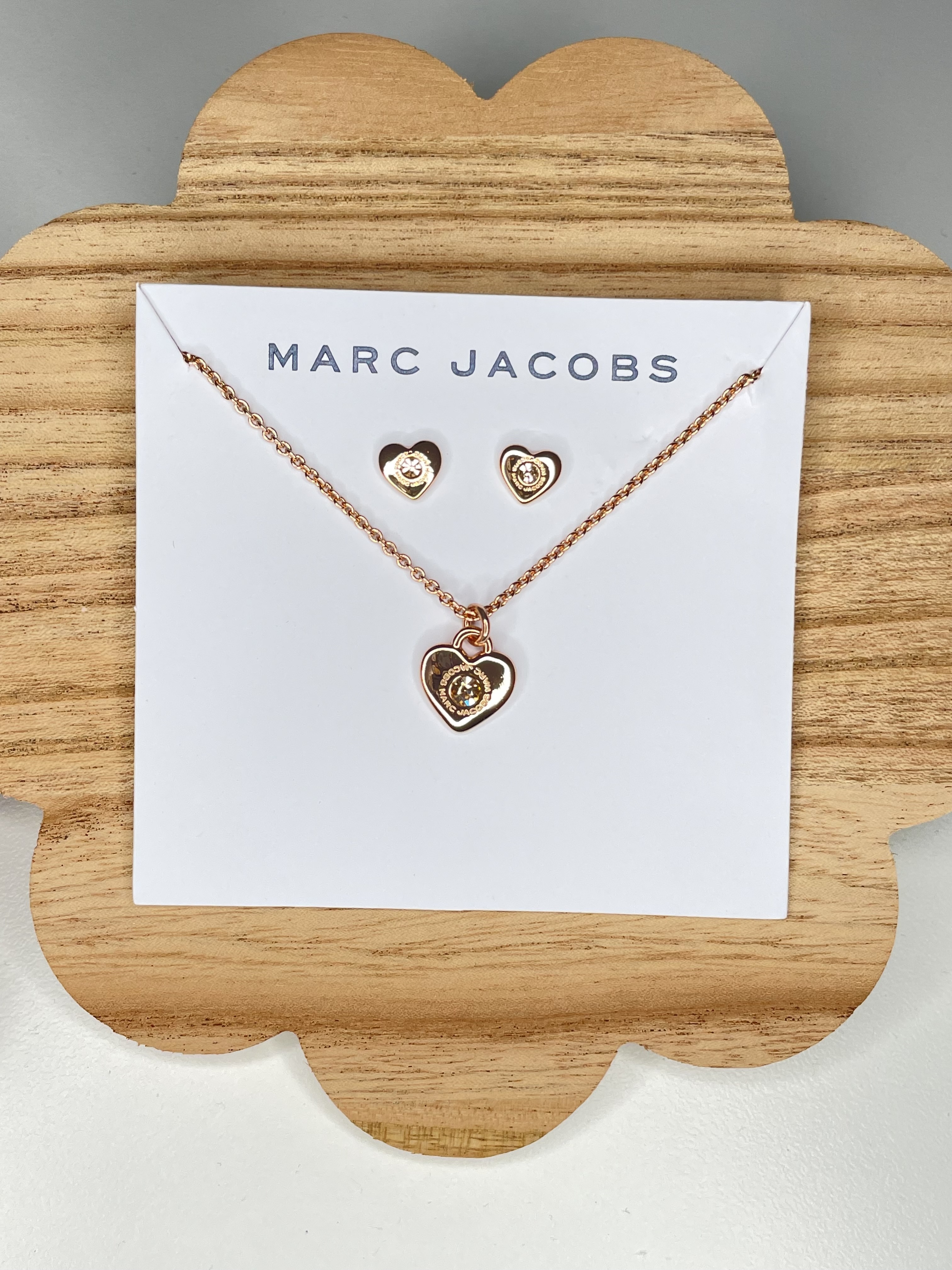 Marc Jacobs Heart Necklace + Earrings