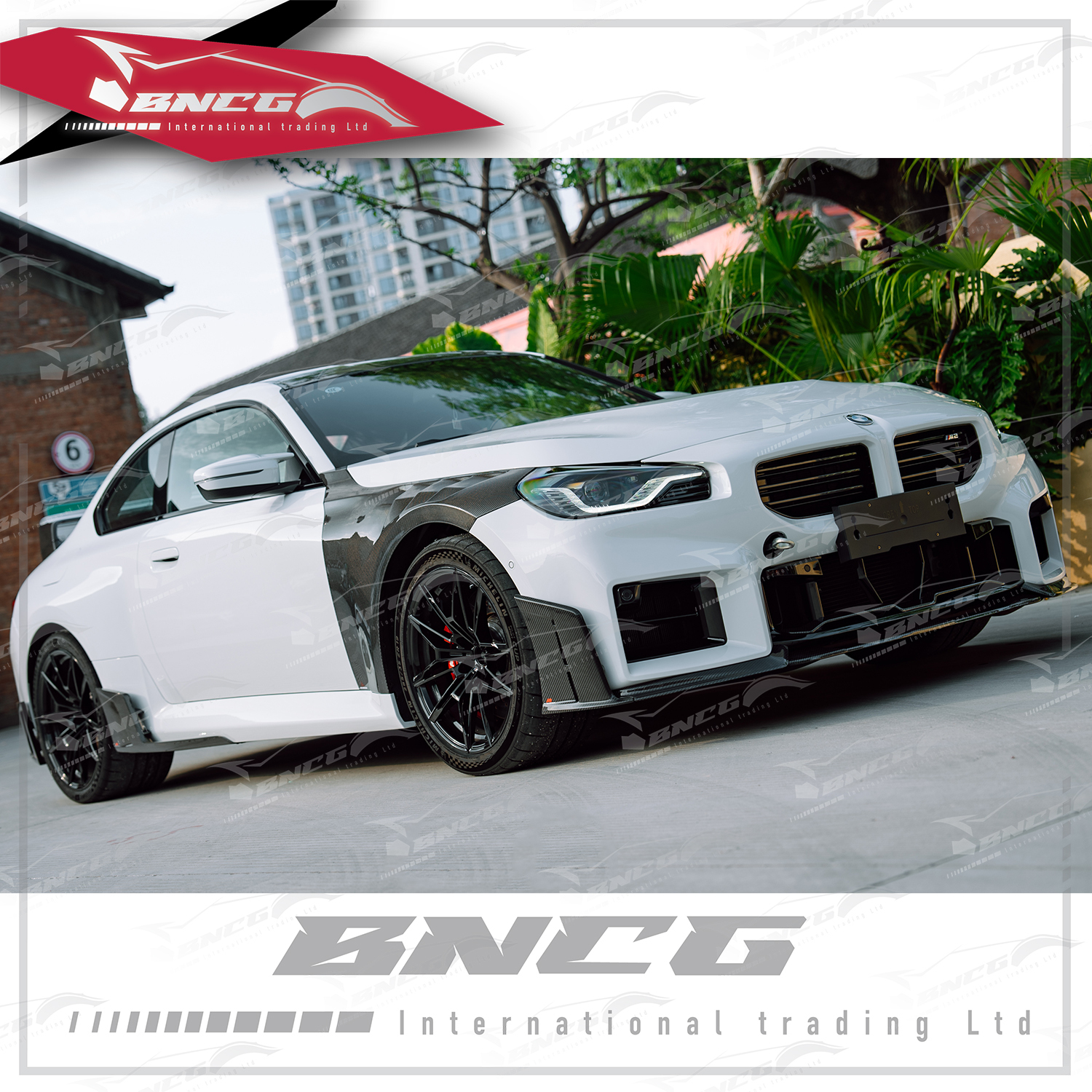 寶馬 BMW G87 M2 乾碳纖維 空力套件 AE款 前後下巴 風刀 前後包角 葉子板 側裙 尾翼 車尾蓋 後保桿飾件 中下巴 下格柵