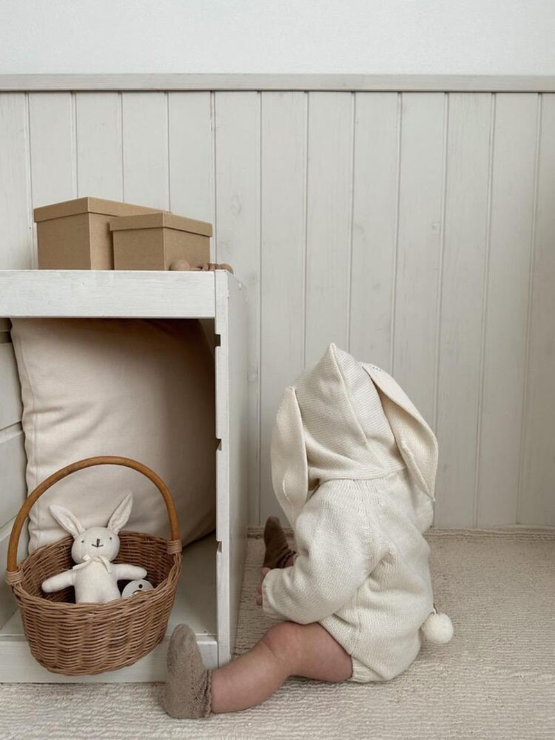 Bunny white and pink bodysuit