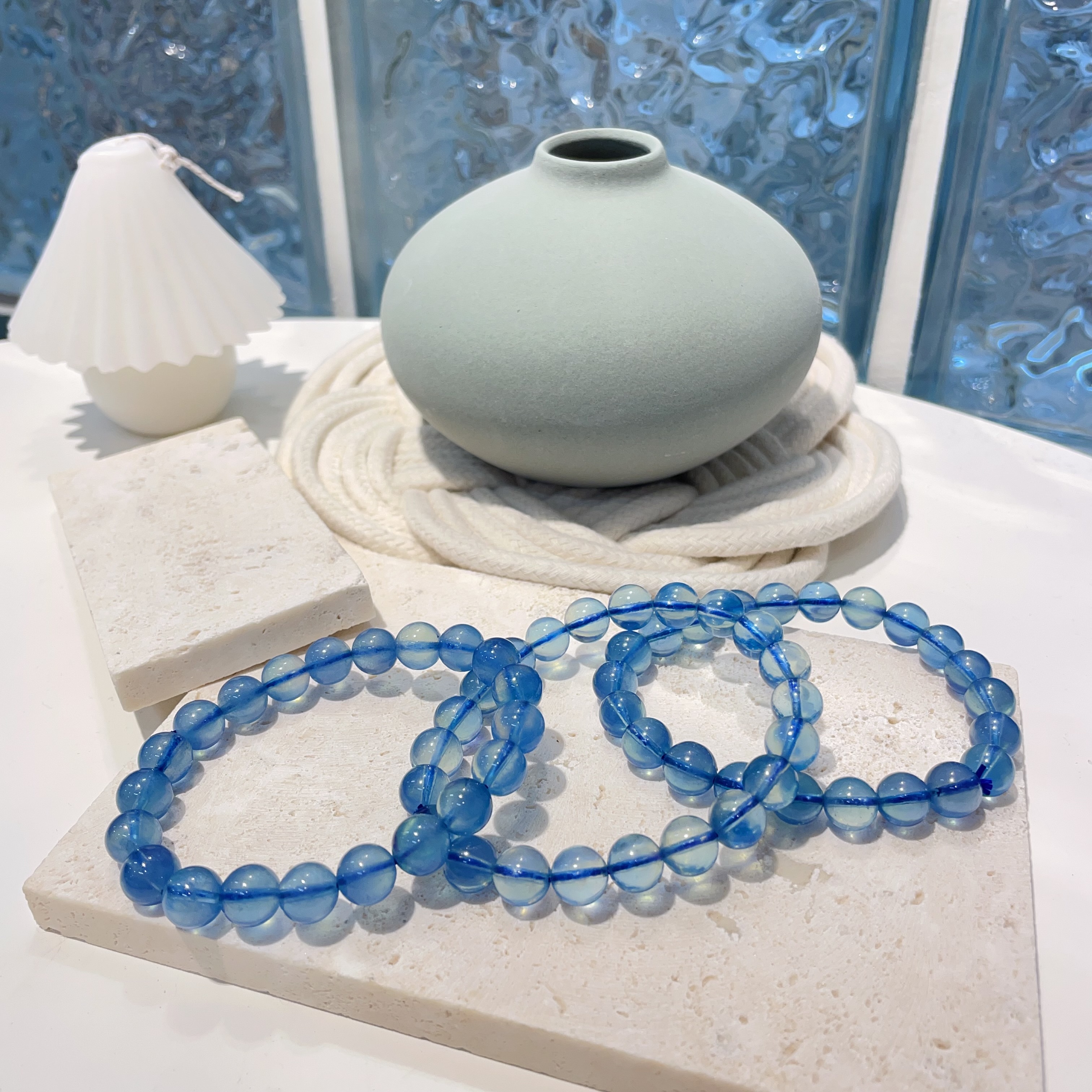 魔鬼海藍寶手串 8mm