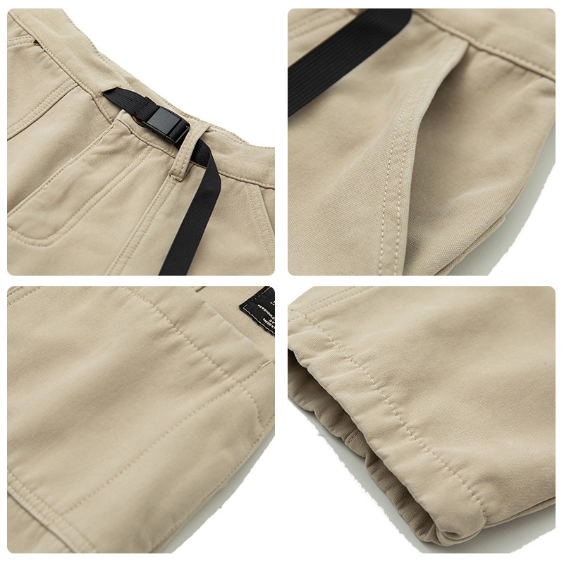 12M05 工裝感大口袋刷毛繫袋長褲 兩色