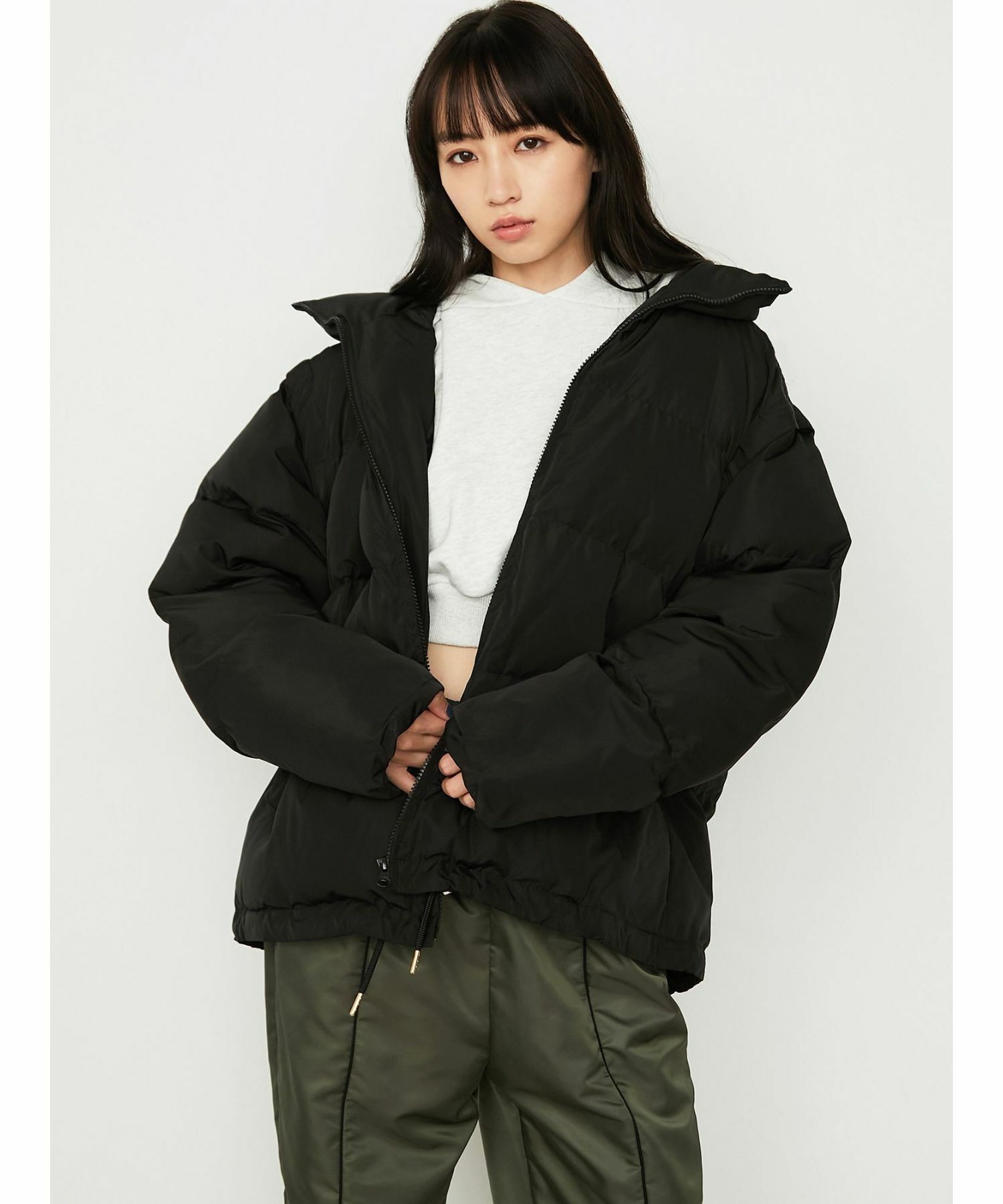 日系品牌 CALNAMUR 2WAY 兩穿 黑色 外套 背心 保暖 / 現貨✨