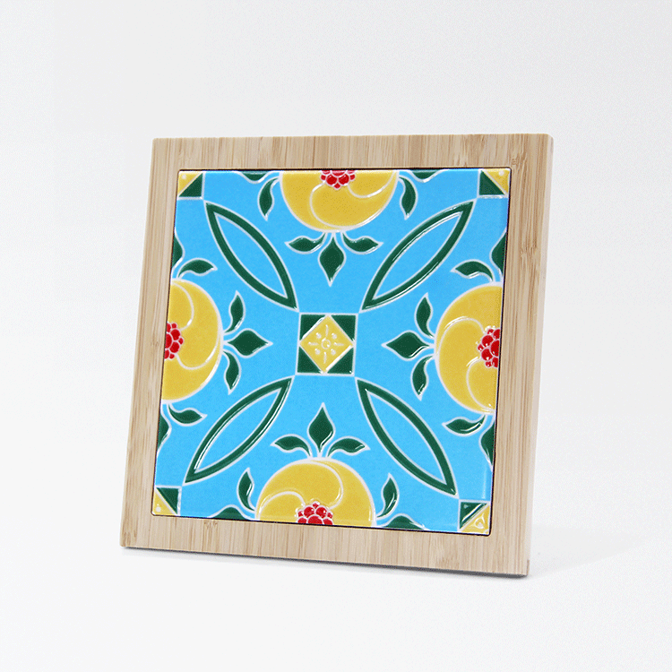 臺灣花磚竹鍋墊｜仁德花磚